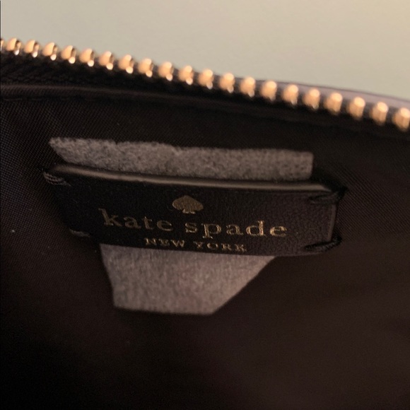 NWT Kate Spade Black Shimmy Glitter Fabric Small Cosmetic Bag - Picture 10 of 10